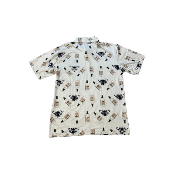 Jack Daniel’s Honey Polo Shirt – Bee & Bottle Print – New in Packaging Large - Picture 2 of 2